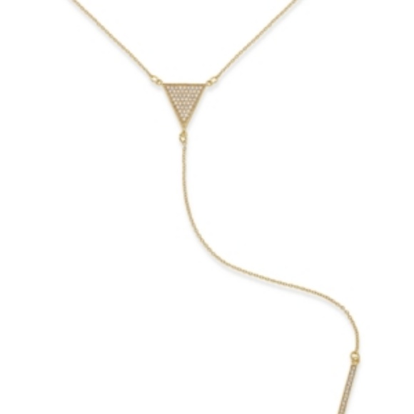 INC International Concepts Jewelry - New! Sparkling Pave Triangle & Bar Y Necklace